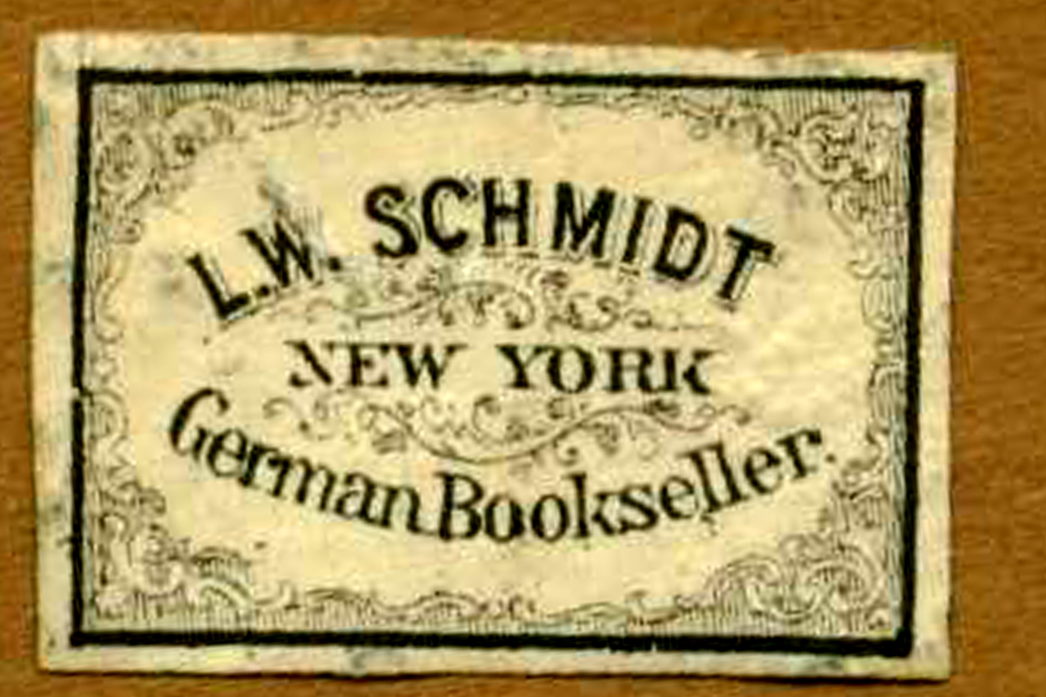 L W Schmidt New York German Bookseller